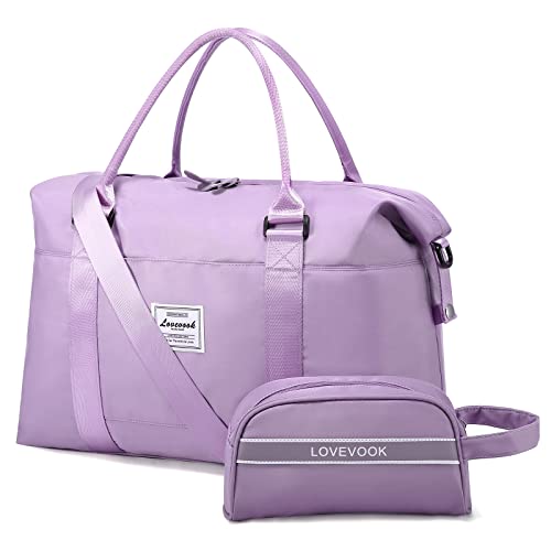 LOVEVOOK Weekender Bag for Women Cute Travel Tote Bag Gym Duffel Bag with Toiletry Bag Carry On Bag Overnight Bag with Wet Pocket Hospital Bag for Labor and Delivery