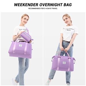 LOVEVOOK Weekender Bag for Women Cute Travel Tote Bag Gym Duffel Bag with Toiletry Bag Carry On Bag Overnight Bag with Wet Pocket Hospital Bag for Labor and Delivery