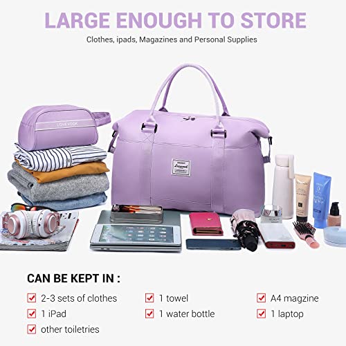 LOVEVOOK Weekender Bag for Women Cute Travel Tote Bag Gym Duffel Bag with Toiletry Bag Carry On Bag Overnight Bag with Wet Pocket Hospital Bag for Labor and Delivery