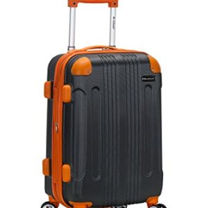 Rockland London Hardside Spinner Wheel Luggage, Charcoal, Carry-On 20-Inch