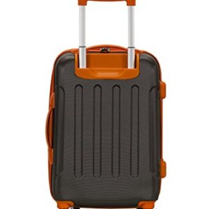 Rockland London Hardside Spinner Wheel Luggage, Charcoal, Carry-On 20-Inch