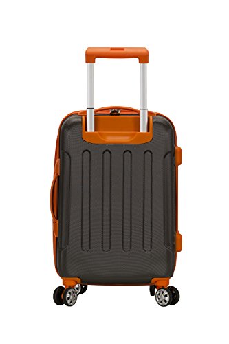 Rockland London Hardside Spinner Wheel Luggage, Charcoal, Carry-On 20-Inch