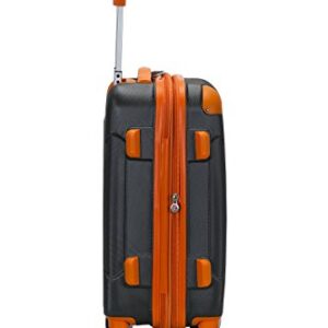 Rockland London Hardside Spinner Wheel Luggage, Charcoal, Carry-On 20-Inch