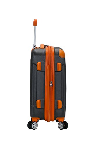 Rockland London Hardside Spinner Wheel Luggage, Charcoal, Carry-On 20-Inch