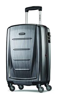 samsonite winfield 2 hardside expandable luggage with spinner wheels, carry-on 20-inch, charcoal