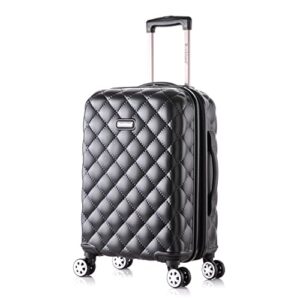 rockland melbourne hardside expandable spinner wheel luggage, quilt, carry-on 20-inch