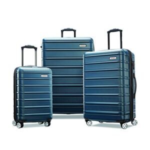 samsonite omni 2 hardside expandable luggage with spinner wheels, 3-piece set (20/24/28), nova teal