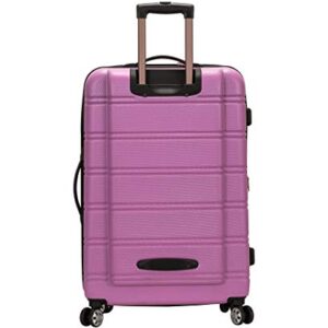 Rockland Melbourne Hardside Expandable Spinner Wheel Luggage, Pink, 3-Piece Set (20/24/28)