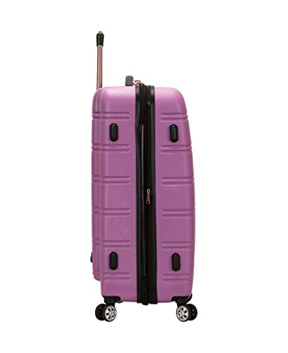 Rockland Melbourne Hardside Expandable Spinner Wheel Luggage, Pink, 3-Piece Set (20/24/28)