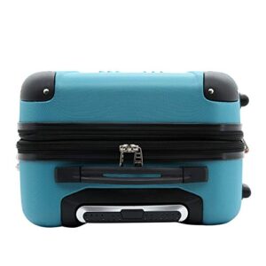 Travelers Club Chicago Hardside Expandable Spinner Luggage, Teal, 3 Piece Set