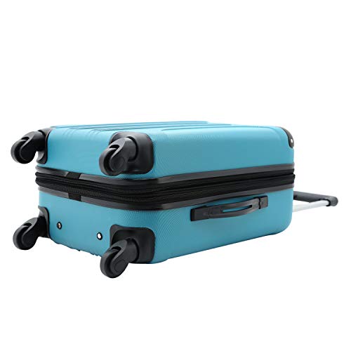 Travelers Club Chicago Hardside Expandable Spinner Luggage, Teal, 3 Piece Set