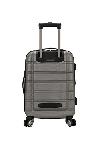 Rockland Melbourne Hardside Expandable Spinner Wheel Luggage, Silver, 2-Piece Set (20/28)