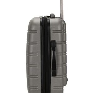 Rockland Melbourne Hardside Expandable Spinner Wheel Luggage, Silver, 2-Piece Set (20/28)