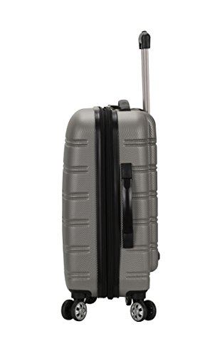 Rockland Melbourne Hardside Expandable Spinner Wheel Luggage, Silver, 2-Piece Set (20/28)