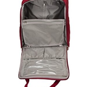 Rockland Melrose Upright Wheeled Underseater Carry-On Luggage, Red, 16-Inch