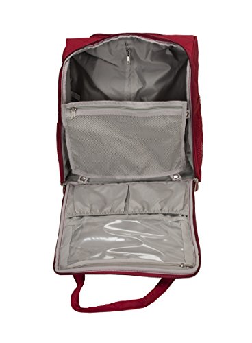 Rockland Melrose Upright Wheeled Underseater Carry-On Luggage, Red, 16-Inch