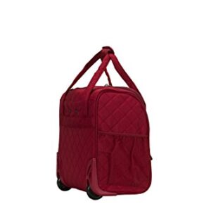 Rockland Melrose Upright Wheeled Underseater Carry-On Luggage, Red, 16-Inch