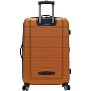 Rockland Melbourne Hardside Expandable Spinner Wheel Luggage, Orange, 2-Piece Set (20/28)