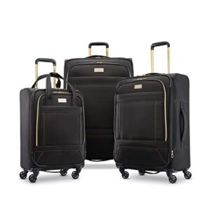 American Tourister Belle Voyage Softside Luggage with Spinner Wheels, Black, Checked-Medium 25-Inch