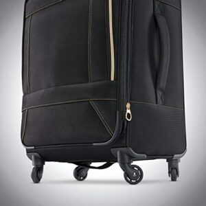 American Tourister Belle Voyage Softside Luggage with Spinner Wheels, Black, Checked-Medium 25-Inch