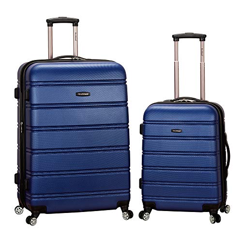 Rockland Melbourne Hardside Expandable Spinner Wheel Luggage, Blue, 2-Piece Set (20/28)