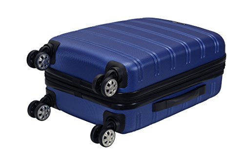 Rockland Melbourne Hardside Expandable Spinner Wheel Luggage, Blue, 2-Piece Set (20/28)