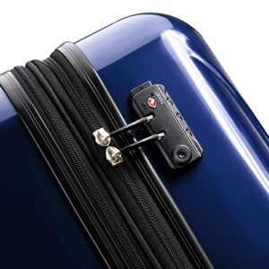 DELSEY Paris Helium Aero Hardside Expandable Luggage with Spinner Wheels, Blue Cobalt, Checked-Medium 25 Inch