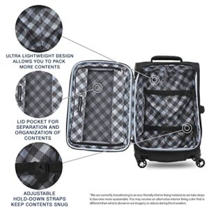 Travelpro Maxlite 5 Softside Expandable Luggage with 4 Spinner Wheels, Lightweight Suitcase, Men and Women, Black, Carry-on 21-Inch