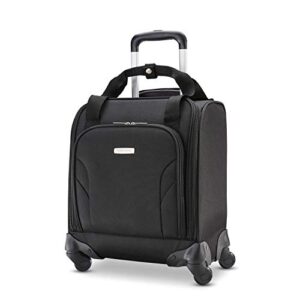 samsonite underseat carry-on spinner with usb port, jet black, one size