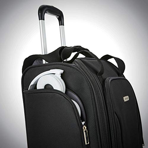 Samsonite Underseat Carry-On Spinner with USB Port, Jet Black, One Size