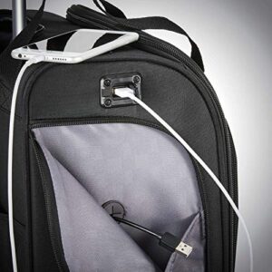 Samsonite Underseat Carry-On Spinner with USB Port, Jet Black, One Size