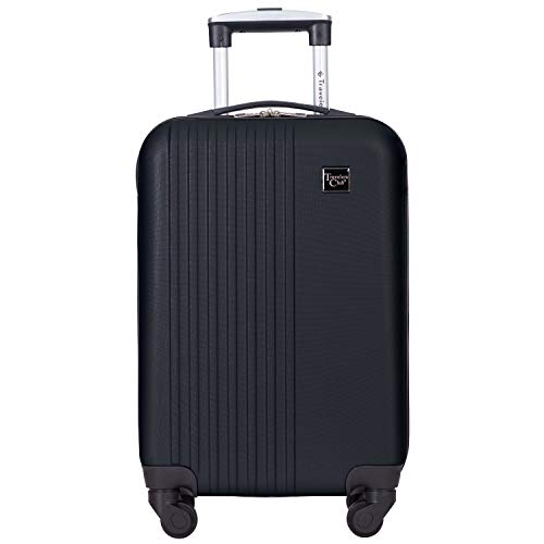 Travelers Club Cosmo Hardside Spinner Luggage, Black, Carry-On 20-Inch