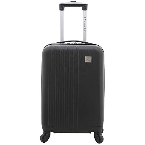 Travelers Club Cosmo Hardside Spinner Luggage, Black, Carry-On 20-Inch