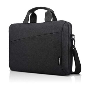 lenovo laptop shoulder bag t210, 15.6-inch laptop or tablet, sleek, durable and water-repellent fabric, lightweight toploader, business casual or school, gx40q17229, black