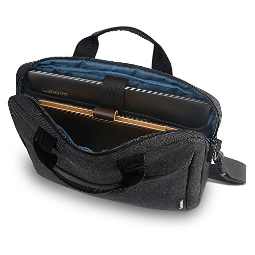 Lenovo Laptop Shoulder Bag T210, 15.6-Inch Laptop or Tablet, Sleek, Durable and Water-Repellent Fabric, Lightweight Toploader, Business Casual or School, GX40Q17229, Black