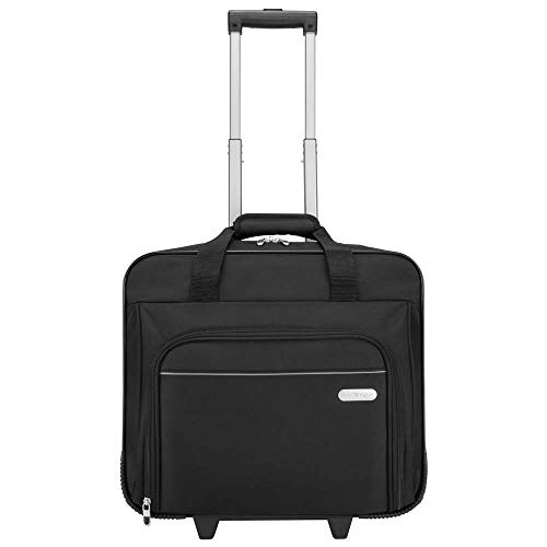 Targus Metro Rolling Laptop Case Bag for Business Commuter with Durable Water Resistant, Expandable Compartments, Trolley Strap, Padded Protection fits up to 16-Inch Notebook Screen, Black (TBR003US)