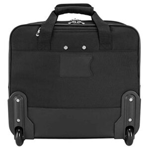 Targus Metro Rolling Laptop Case Bag for Business Commuter with Durable Water Resistant, Expandable Compartments, Trolley Strap, Padded Protection fits up to 16-Inch Notebook Screen, Black (TBR003US)