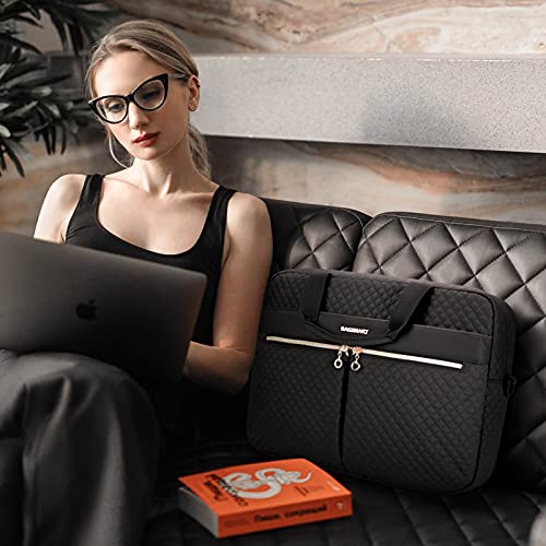 BAGSMART 17.3 Inch Laptop Bag, Briefcase for Women Computer Messenger Bag Office Travel Business,Black