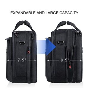 Laptop Bag Fits Up to 17.3 Inch KROSER Laptop Premium Laptop Briefcase Expandable Computer Bag Water-Repellent Shoulder Messenger Bag for Travel/Business/School/Men/Women