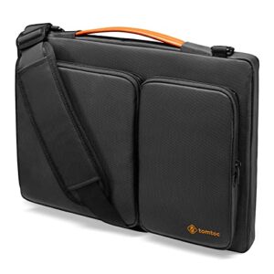 tomtoc 360 protective laptop shoulder bag for 13-inch macbook air m2/a2681 m1/a2337 2022-2018, macbook pro m2/a2686 m1/a2338 2022-2016, 13-inch surface pro 9/8/x/7+/7/6, water-resistant accessory case