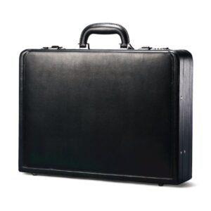 Samsonite Bonded Leather Attache, Black, One Size