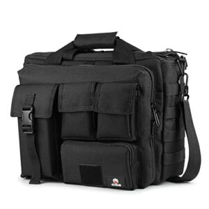 ges tactical briefcase, 17.3 inch men’s messenger bag military briefcase for men