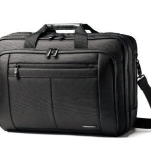 Samsonite Classic Multi Gusset Toploader Briefcase, Black, Triple 15.6-Inch