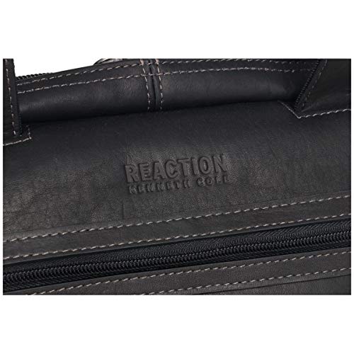 Kenneth Cole Reaction Out Of The Bag' Manhattan Colombian Leather RFID 15.6" Laptop Briefcase, Black, One Size