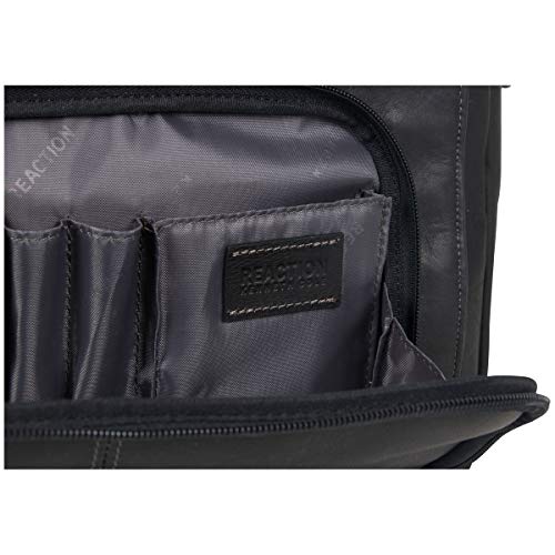 Kenneth Cole Reaction Out Of The Bag' Manhattan Colombian Leather RFID 15.6" Laptop Briefcase, Black, One Size