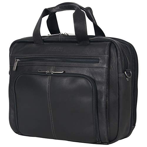 Kenneth Cole Reaction Out Of The Bag' Manhattan Colombian Leather RFID 15.6" Laptop Briefcase, Black, One Size