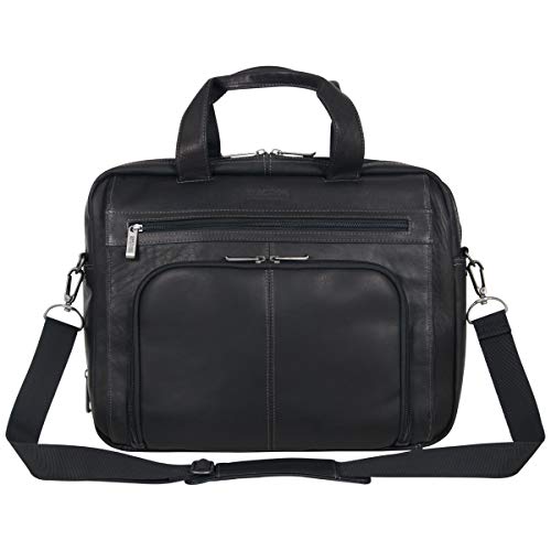 Kenneth Cole Reaction Out Of The Bag' Manhattan Colombian Leather RFID 15.6" Laptop Briefcase, Black, One Size