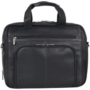 Kenneth Cole Reaction Out Of The Bag' Manhattan Colombian Leather RFID 15.6" Laptop Briefcase, Black, One Size