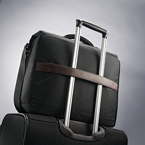 Samsonite Kombi Flapover Briefcase, Black/Brown, One Size