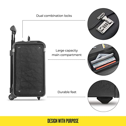 Solo Lincoln Hard Sided Rolling Catalog Case, Black